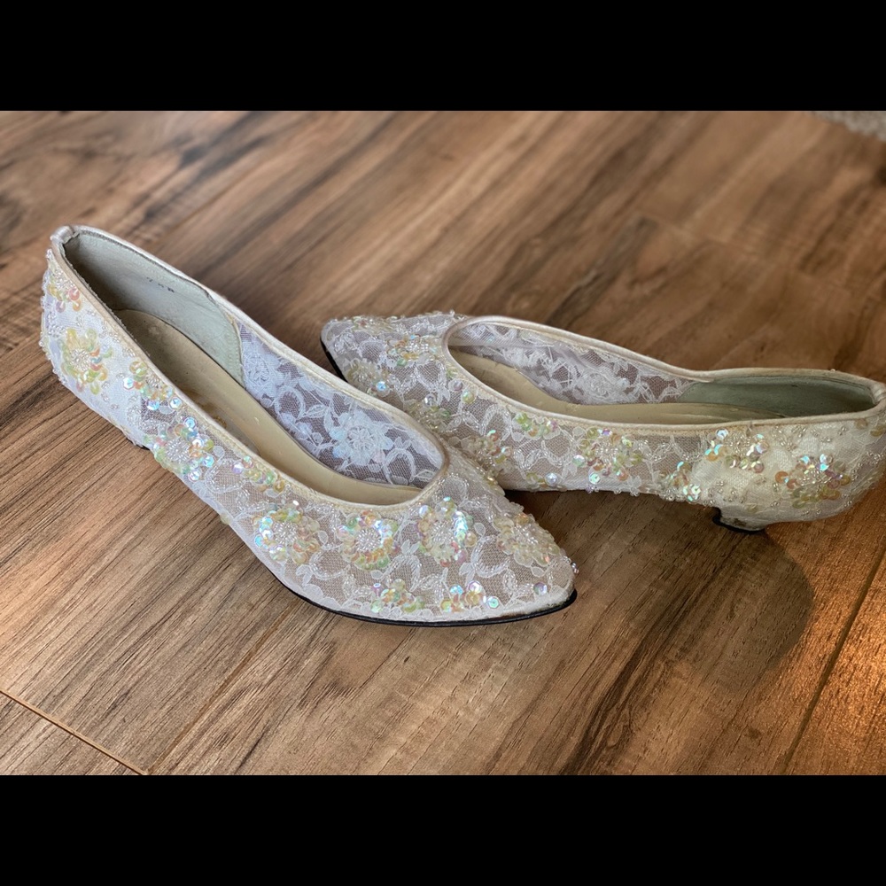 Vintage bridal shoes